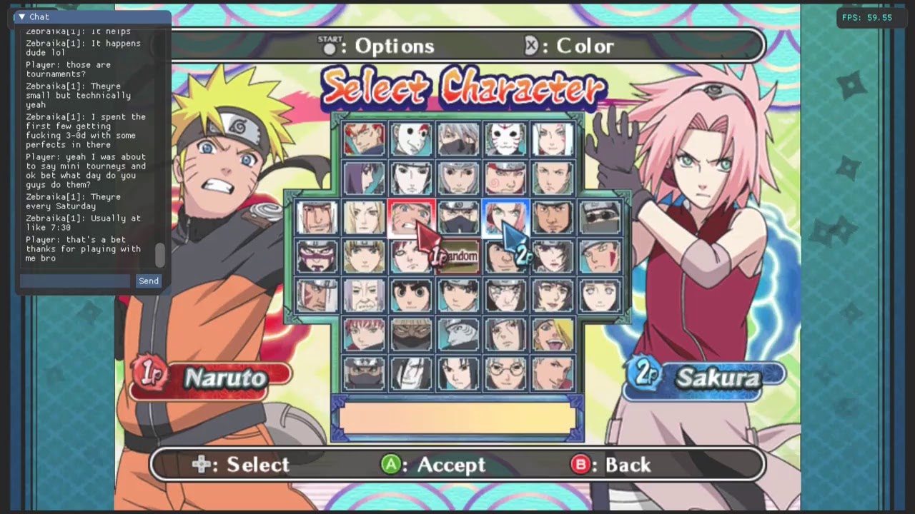 NARUTO REV3 ONLINE MATCHES SANHII VS ZEBRAIKA NETPLAY