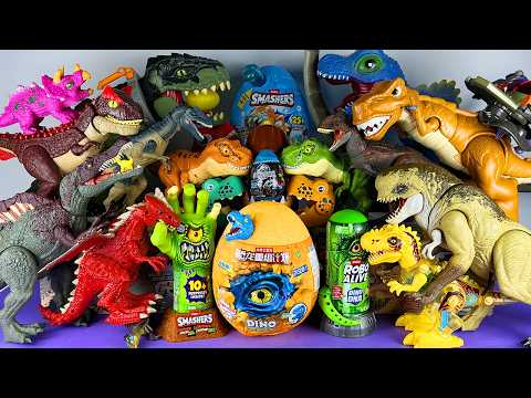 Jurassic World Unboxing Review Asmr Colorful Dinosaur T-rex D-rex Spinosaurus Brachio ZURU Smashers