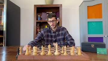 Staunton collectors set with solid frame chess board & mahogany box