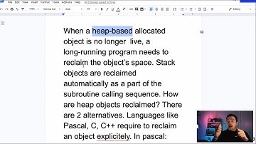 More on Heap Based Allocation. Programming Languages  - Lecture 21. CS401 FMU