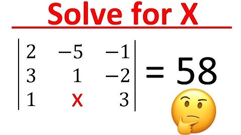 Can You Find X? | 3X3 Matrix | How to Find Determinant of a Matrix |