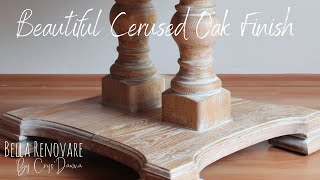 Create A Cerused Oak Finish on Furniture | Get A High End Look On A Budget With Bella Renovare