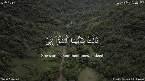 قال سننظر أصدقت أم كنت من الكاذبين - النمل (27-32) - القارئ ياسر الدوسري #دقيقة_لقرآنك