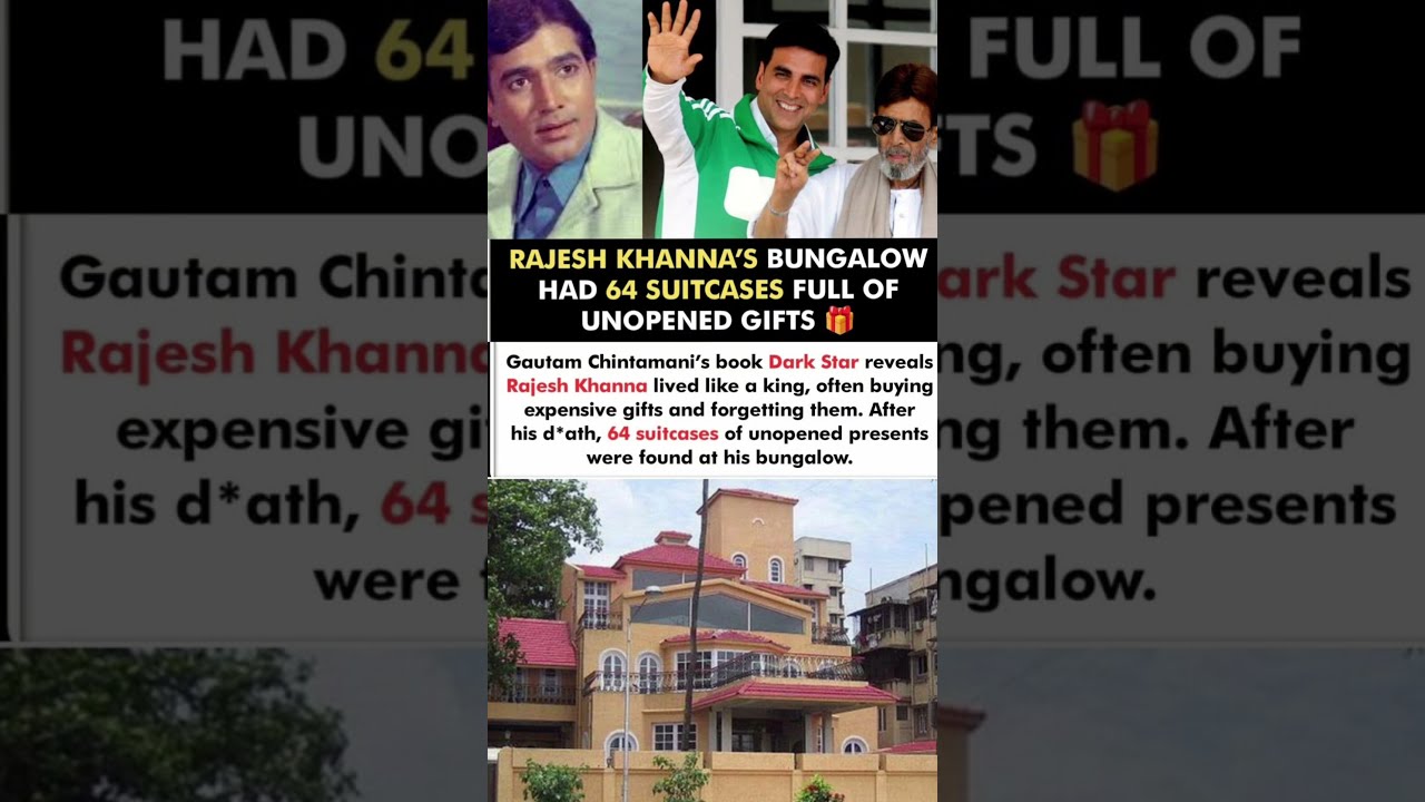 Rajesh Khanna Bungalow Had 64 Suitcases Full Of Unopened Gifts #rajeshkhanna#news