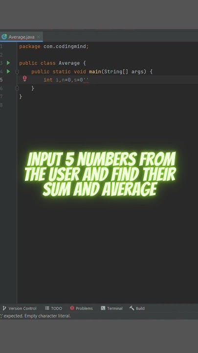 Input 5 numbers from the User and Find their Sum and Average in JAVA ...