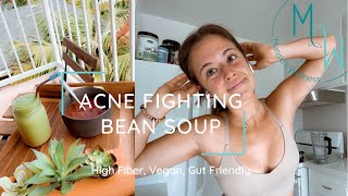 Acne Fighting Soup // Acne safe, high fiber, gut friendly, vegan, blood sugar talk