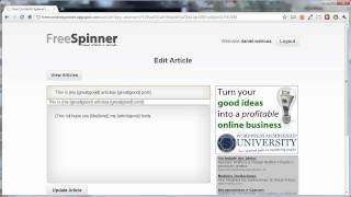 Free Content Spinner Tutorial