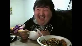 Mukbang Guy Laughing at his Food + Ice Cream