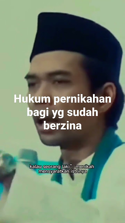 hukum menikah bagi yg sudah pernah berzina