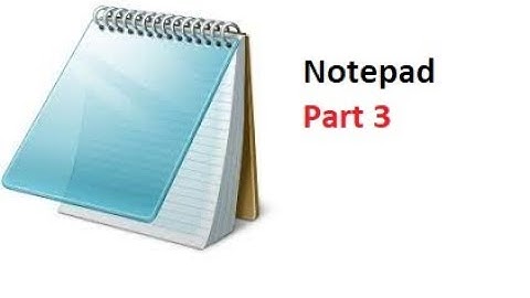 Notepad Edit Menu