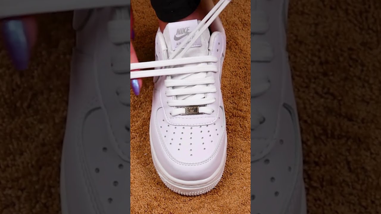 How To Lace Nike Air Force 1 For A Clean Look Footcomfort Nikeshoes Airforce1 Lacing Shoelaces