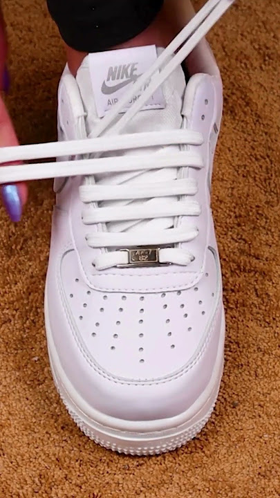 How to Lace Nike Air Force 1 for a Clean Look #footcomfort #nikeshoes #airforce1 #lacing #shoelaces
