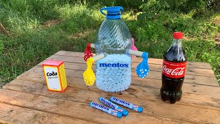 Experiment: Giant Balloon of Coca Cola vs Mentos and Baking Soda