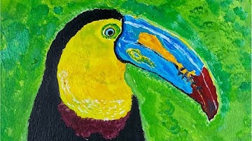 Toucan Bird  ACRYLIC ART! - Time Lapse