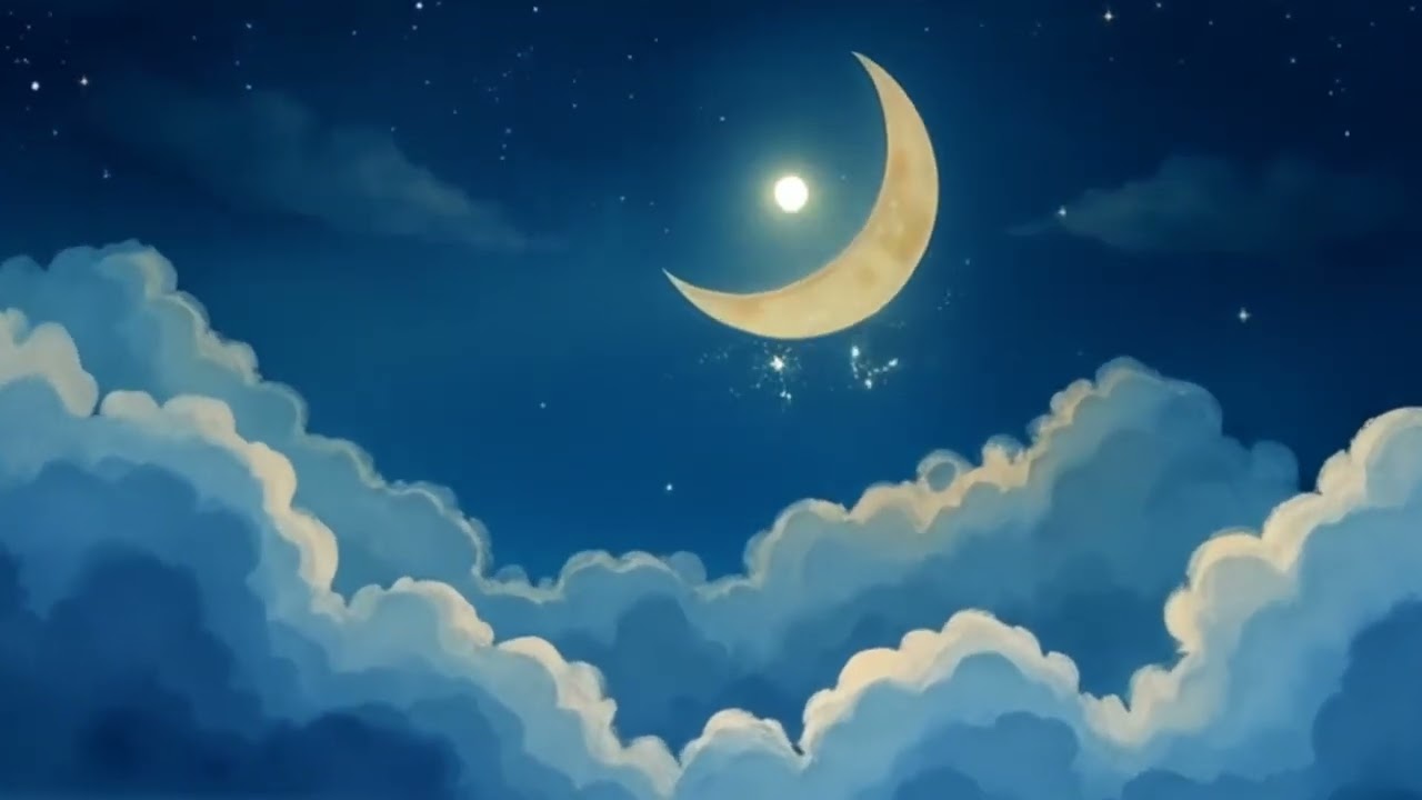 Baby Sensory – Animated Starfield Gentle Stars and Moon Night Sky 30 Minutes