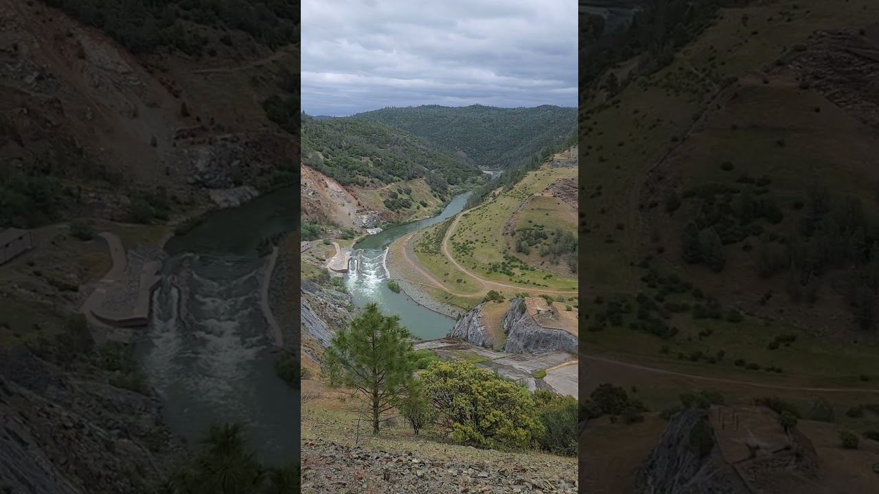 A dam that was never built- the historic Auburn Dam site on the American River in California