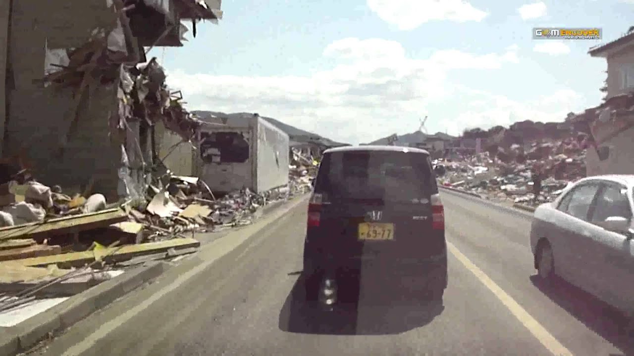 津波の被害　大船渡市街地