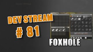 Foxhole Devstream #81 - Squad Storage