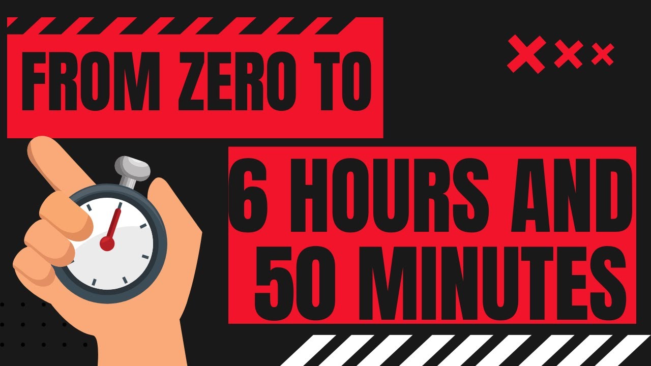 TIMER ! from 0 to 6 hours and 50 mins in minutes and seconds / 6h 50'  Countup from 