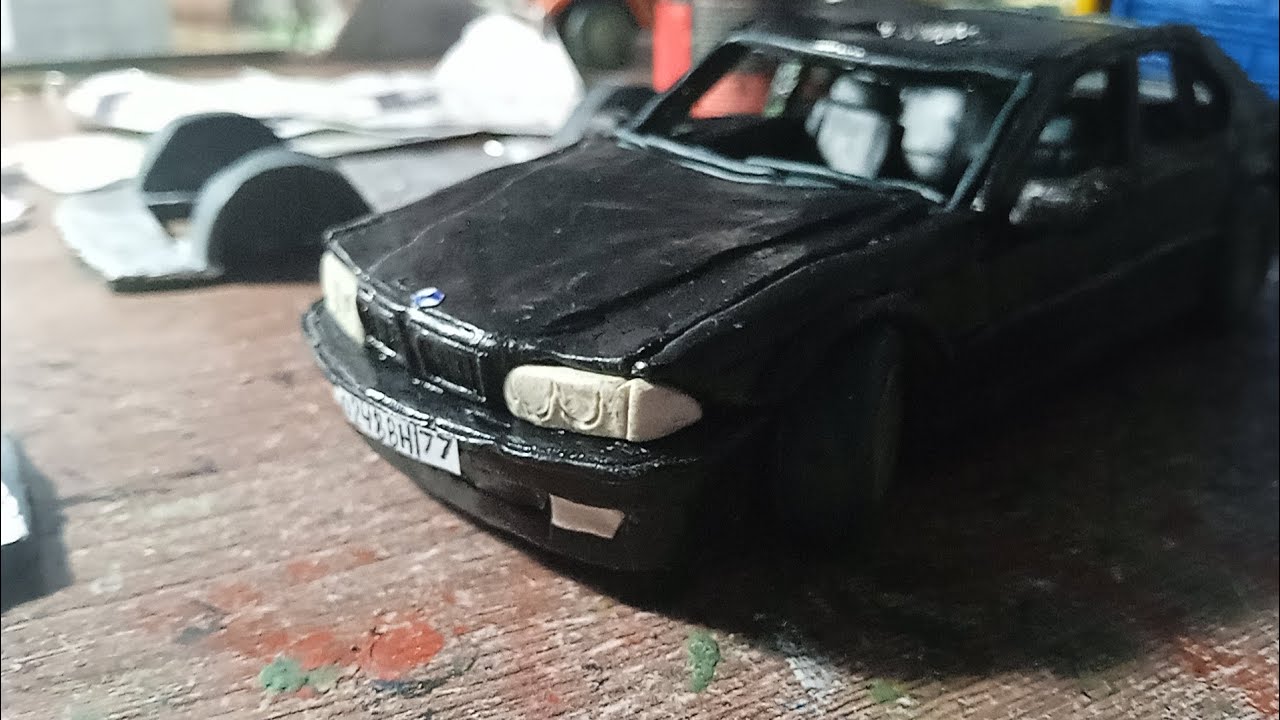 Бмв е38 из фильма "Бумер" из пластилина. - YouTube