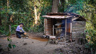 Full video 60 days : Build a survival shelter on the wasteland  bushcraft camp