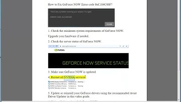 Fix GeForce NOW Error code 0xC184C00F