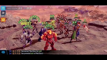 Marvel Strike Force - Incursion Raid 2 Difficulty 1 - Mutant boss node - 1 shot