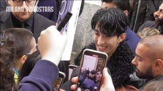 Dk Seventeen Dokyeom With Italian Fans Milan Fashion Week 23 September 2023 Show Bally Milano