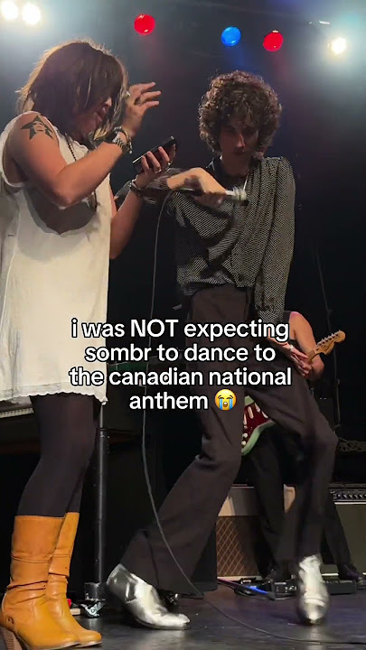 sombr dancing to the canadian anthem #sombr #canada #toronto #ontour #shorts