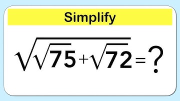 Nice Square Root Math Simplification