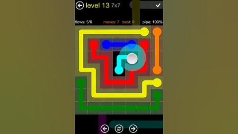 Flow Free 7X7 walkthrough level 13