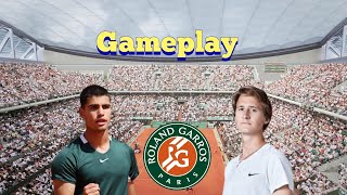 C. Alcaraz vs S. Korda [RG 24]| Round 3 | AO Tennis 2 Gameplay #aotennis2 #AO2