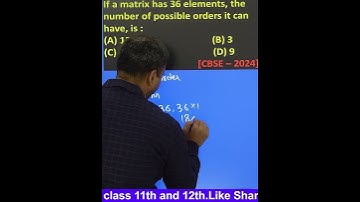 ORDER OF A MATRICES_2024||CHAPTER-3||MATRICES