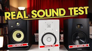 Adam Audio T8V Vs Yamaha Hs8 Vs Krk Rokit 8 Studio Speaker Sound Test
