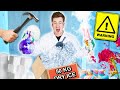 TRYING OUT AMAZING 50KG DRY ICE HACKS