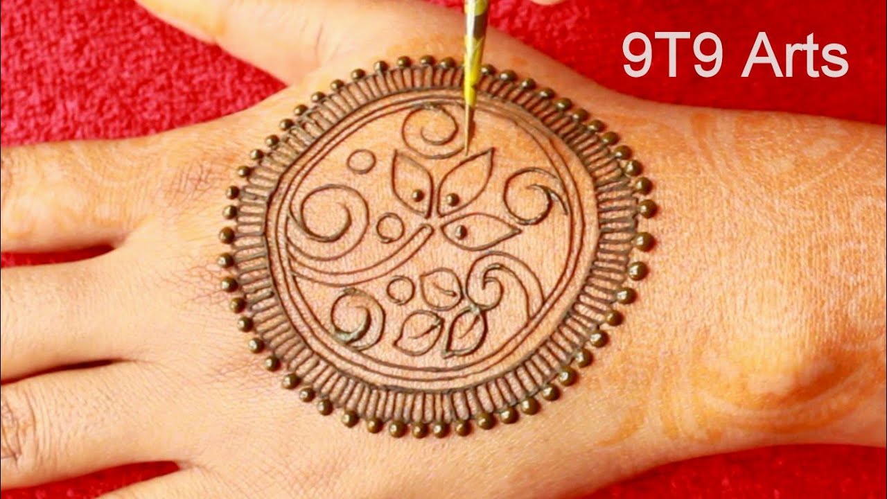 Trick Mehndi Design for Beginners||Cap Mehendi Designs for Back Hands ...