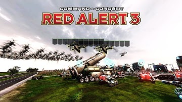 Red Alert 3 Remix MOD Soviet Gameplay at PVE Map Artificial Disaster