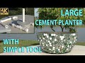 Beautiful DIY Large Size Cement Planters