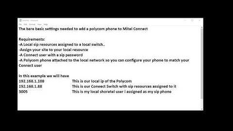 How To Add a Sip Phone to Mitel Connect
