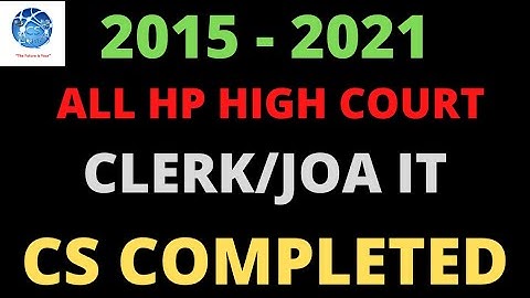 2015-2021 HP HC CLERK/JOA COMPUTER PART COMPLETED 😊😊 || #HIGHCOURTPAPER #JOA #HPPAPER #HPSSC