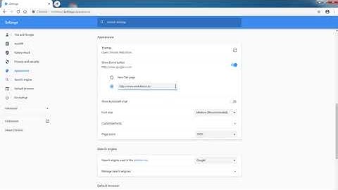 how to enable/disable home button in chrome browser