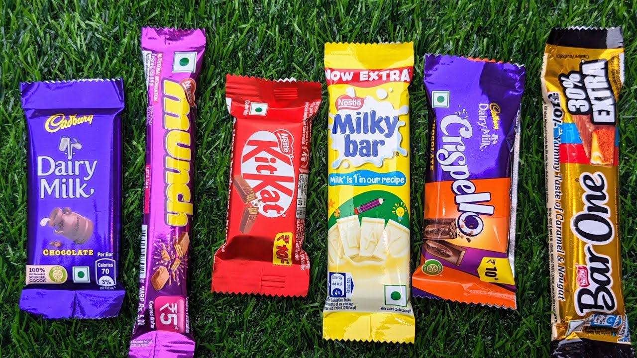 Dairy milk chocolate vs Munch vs KitKat vs MilkyBar Chocolate Bar One Chocolate YouTube