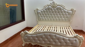 Hoàn thiện Giường ngủ tân cổ điển nhập khẩu tại nhà chị Lan - Minh Khai