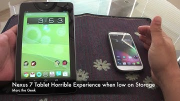 Nexus 7 Tablet Horrible Experience when Low on Storage (UPDATE: Read Description)