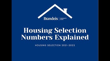 Housing Selection Numbers Explained