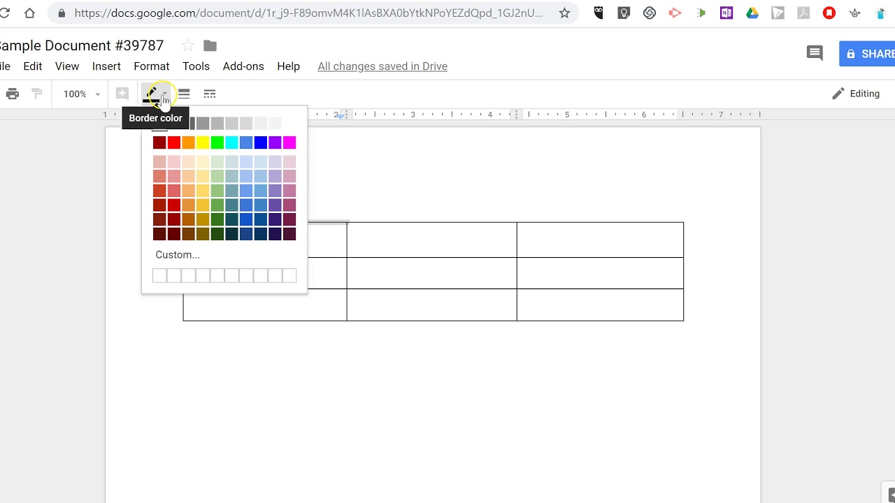 T Chart Google Docs