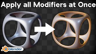 How to Apply all Modifiers at Once (Blender Tutorial)