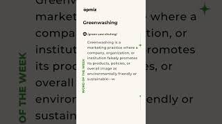 Word of the Week- "Greenwashing"