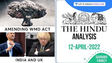 The Hindu Newspaper Editorial Analysis | 12 April 2022 | Current Affairs | UPSC CSE | Saurabh Pandey