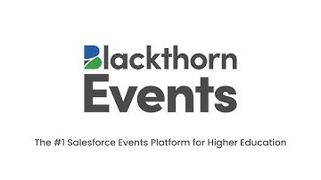 Blackthorn Events - The #1 Salesforce Events Platform for Higher Education